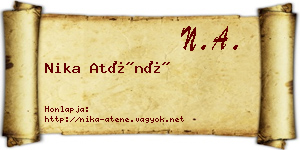 Nika Aténé névjegykártya